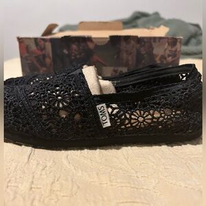 Black Crochet Toms